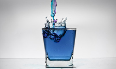 Water splash in a glass