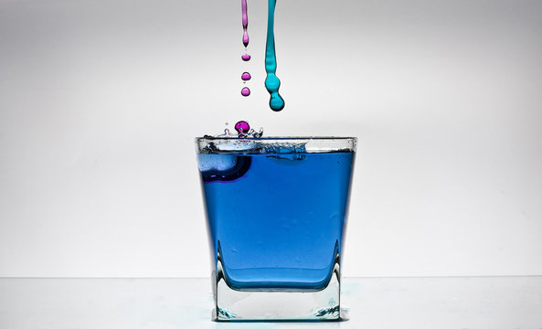 Water splash in a glass