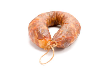 One Smoked pork sausage, portuguese chouriço