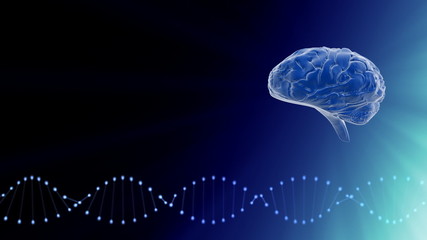 Rotating brain and DNA string seamless loop