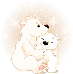 Mère et bébé ours