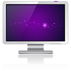 LCD Monitor Purple