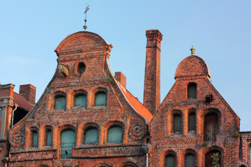 Giebel mittelalterlicher Häuser Lüneburg