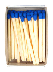 A box with matches isolated on white