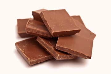 Chocolate isolated on white