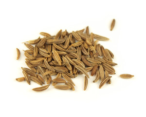 Cumin isolated on white
