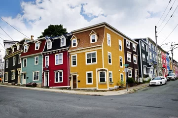Fotobehang Colorful houses in St. John's © Elenathewise