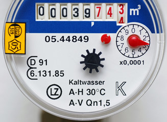 Wasserzähler oder Wasseruhr