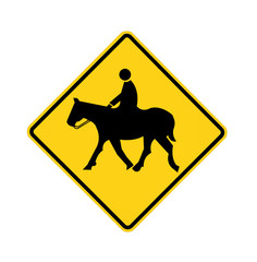 road sign - horseback rider