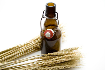 Weizen mit Flasche