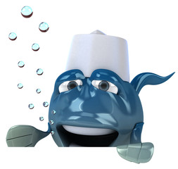Chef sushi présente