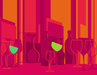Party invitation in retro style
