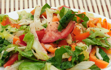 Salad from vegetables.