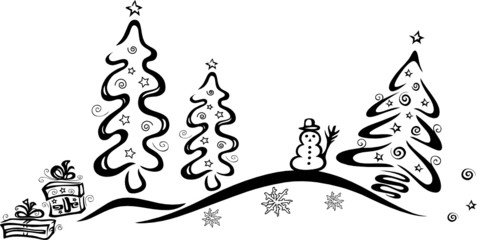 christmas tree, snow, Weihnachten, Schnee, Weihnachtsbaum