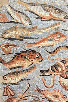 Fische, Scuola Mosaicisti Spilimbergo, Italia