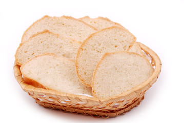 Slices of bread in a basket