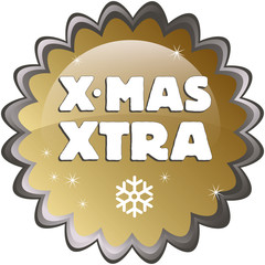 Xmas button 10 - gold