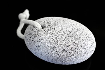 pumice stones isolated on the black background