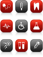 Medical  buttons.