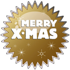 Xmas button 04 - gold