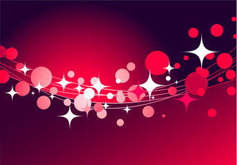 decorative red background with stars © malwa