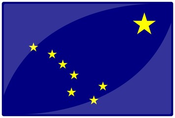 drapeau glassy alaska flag