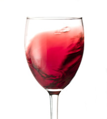 red wine in motion