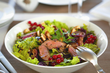 salad with roast beef