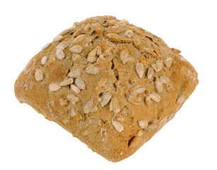Bread roll isolated on white background