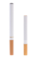 Electronic cigarette compared to real one