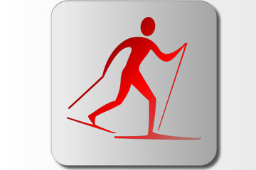 Elegant ski symbol for logos, banners or Icons.