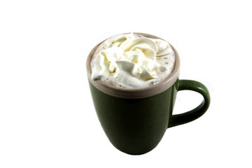 Hot chocolate with whipped cream