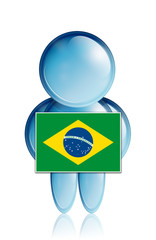 Fototapeta premium Bonec_Flag_Brasil