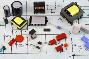 Electronic components and the electric scheme