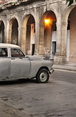 Old car in Havana street