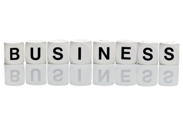 Business in letter blocks