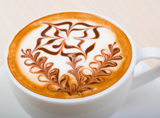 Chocolate  cappuccino time.close up