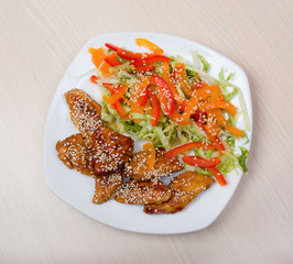 roasted sirloin chicken with vegetable