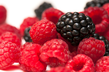 blackberry and raspberry