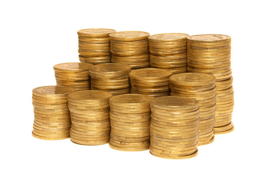 Stack of golden coins