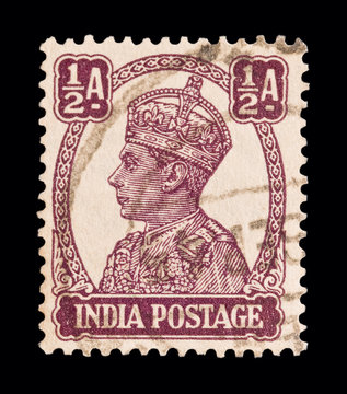 INDIA postage stamp - circa 1940: King George VI