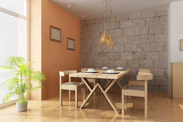 3d render a modern living room