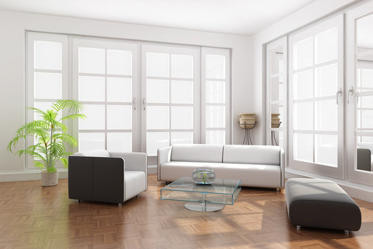 3d render a modern living room
