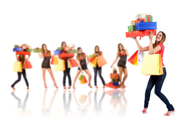 Fototapeta premium shopping woman