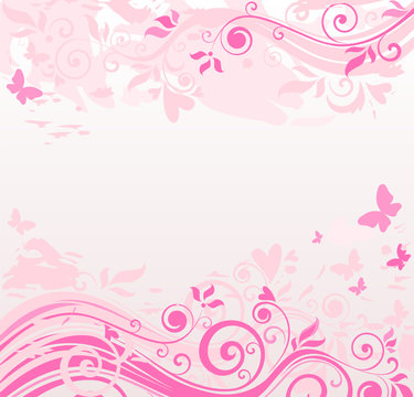 Floral pink border
