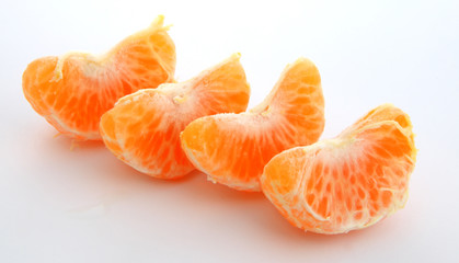 angerine pieces with peel