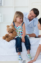 Portrait of a little girl during a check-up