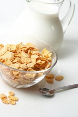 Breakfast with corn-flakes