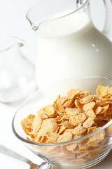 Breakfast with corn-flakes