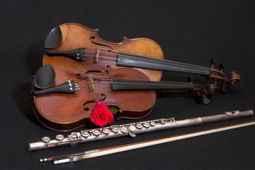 Vila, violino, flauto traverso ed arco
